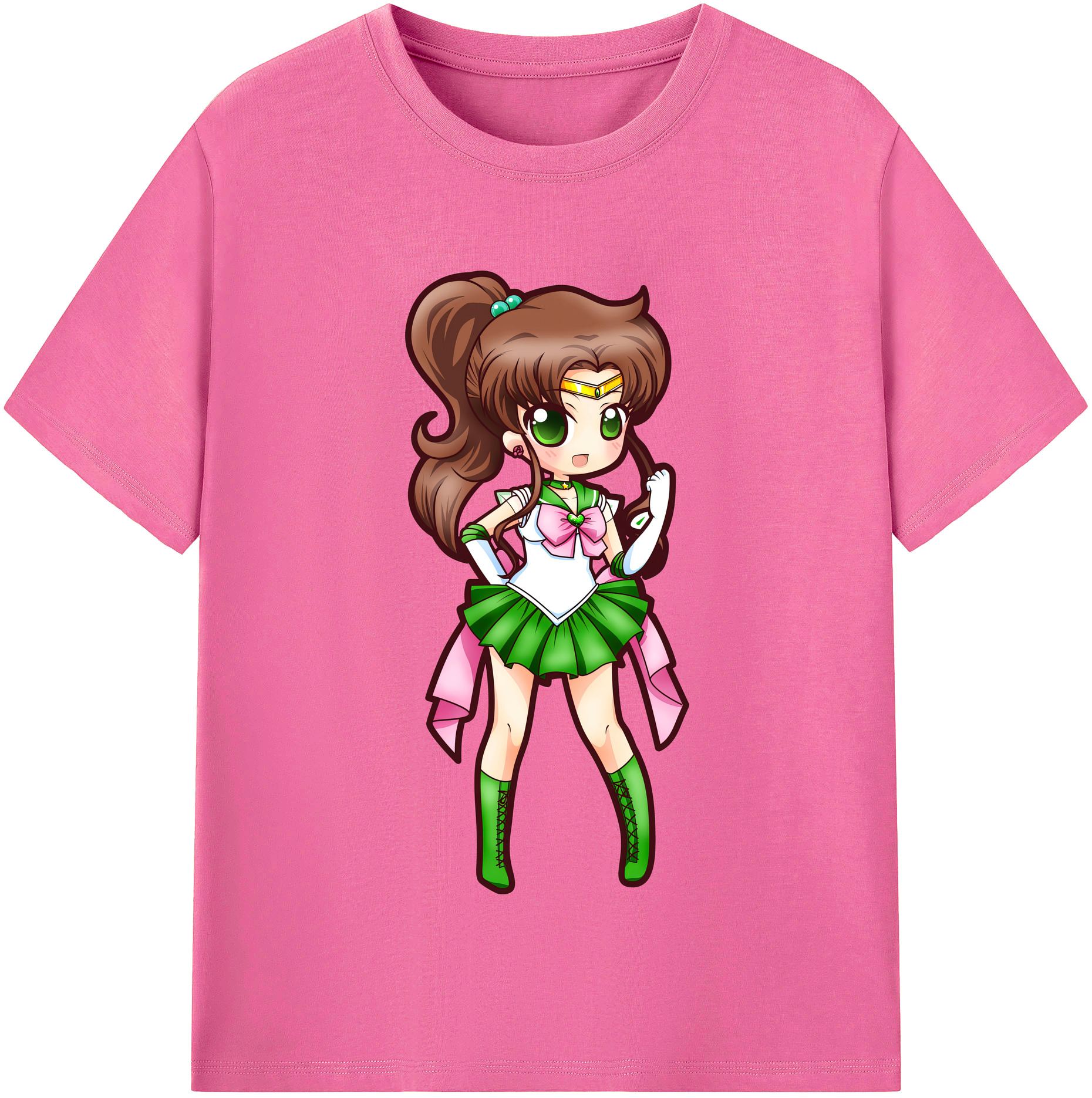 （画像用） 美少女戦士セーラームーン 木野 まこと きの まこと Sailor Moon Kino Makoto （セーラージュピター；Sailor Jupiter） レディースカジュアルプリントTシャツ（綿100％）